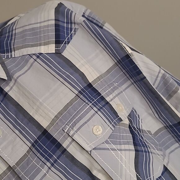 American  Rag sz L 100% cotton button front shirt NWOT - Picture 2 of 9